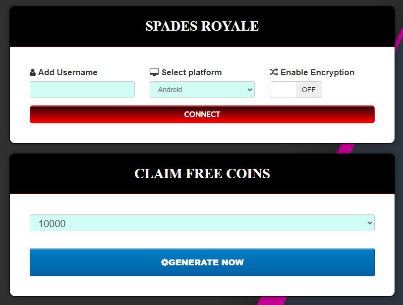 Spades Royale generator for free coins