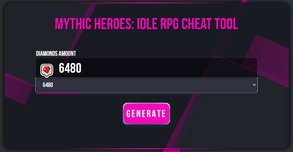 Mythic Heroes cheat engine for unlimited diamonds