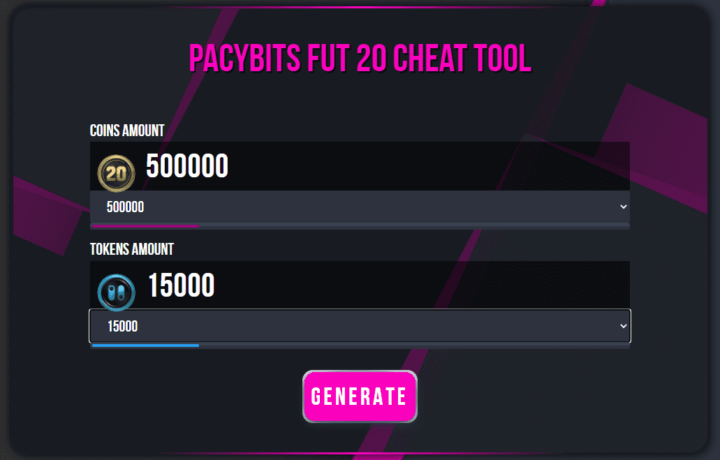 PACYBITS FUT 20 free coins and tokens cheats generator