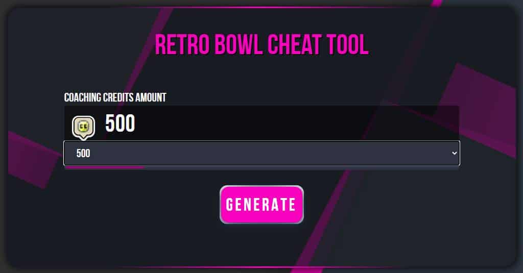 Retro Bowl generator for free coaching credits