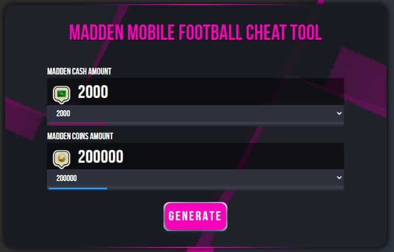 Madden Mobile generator for unlimited cash and coins