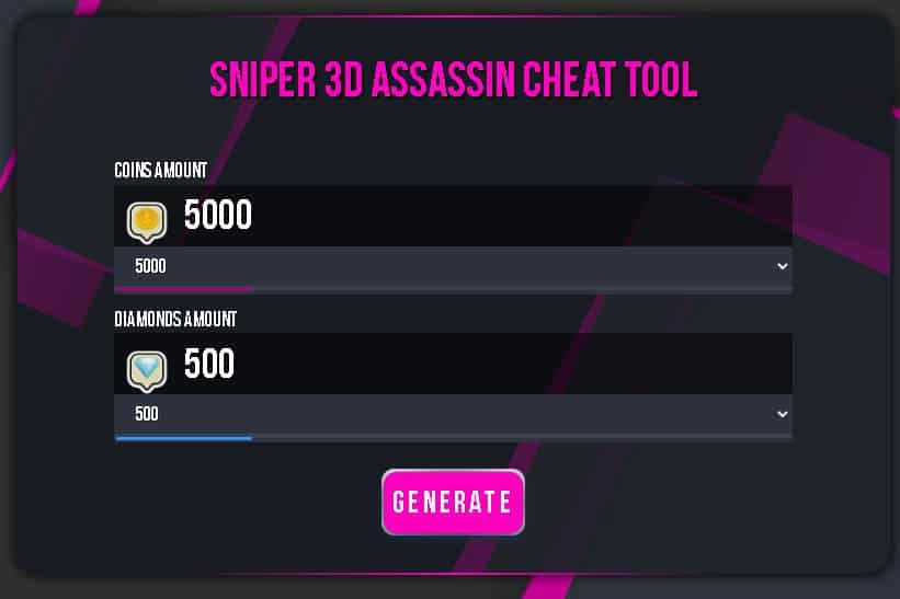 Sniper 3D Assassin generator for unlimited coins and diamonds