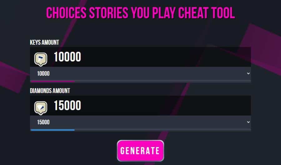 Choices Stories You Play keys and diamonds generator