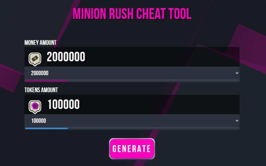 Minion Rush generator for unlimited money and tokens