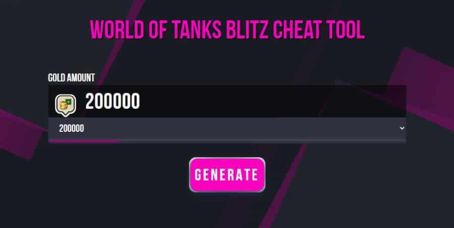 World of Tanks Blitz generator for unlimited gold 