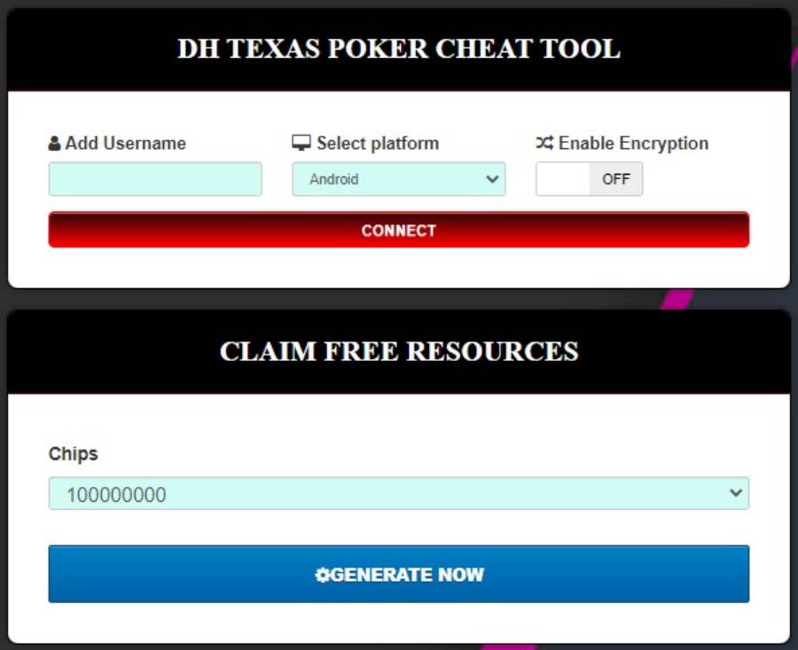 DH Texas Poker chips generator