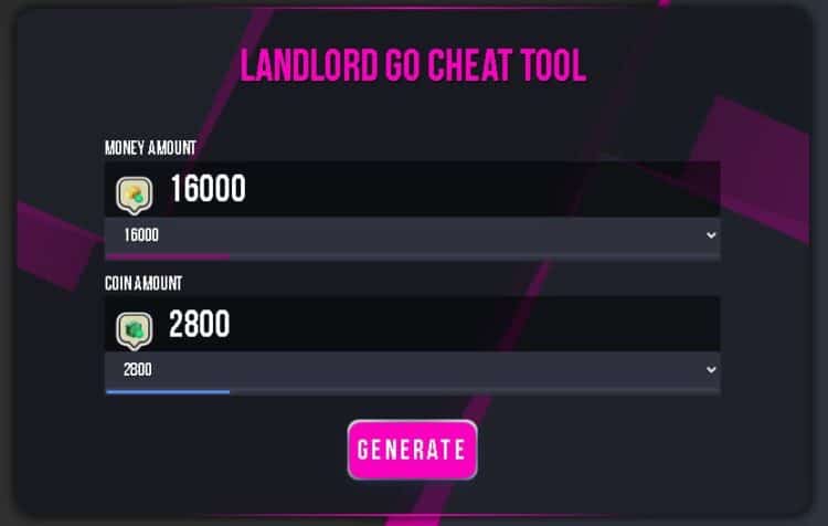 Landlord Go cheat tool for free coins and money