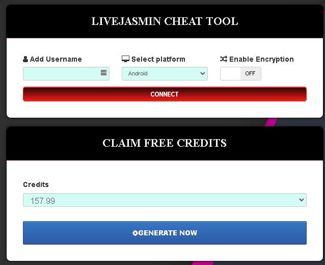 LiveJasmin cheat tool for free credits
