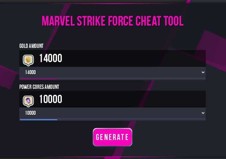 Marvel Strike Force generator for free power cores and orbs