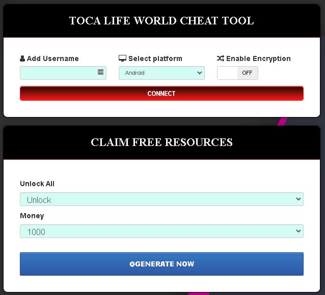 Toca Life World cheat tool
