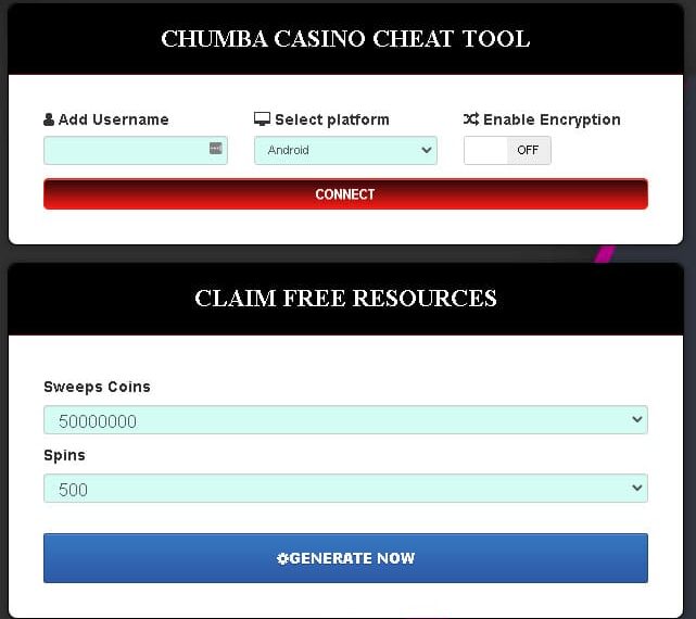 Chumba Casino generator for free sc and spins
