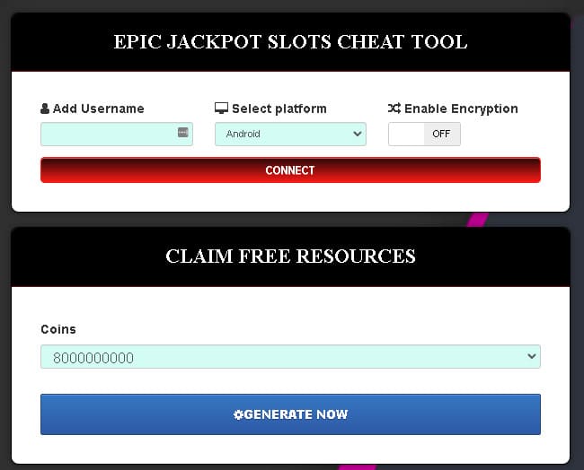 Epic Jackpot Slots cheat tool