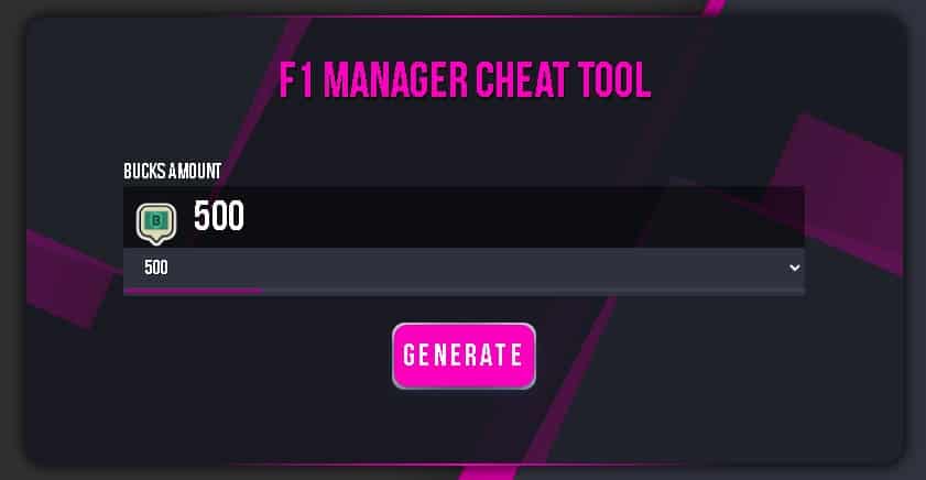 F1 Manager hack tool for free bucks