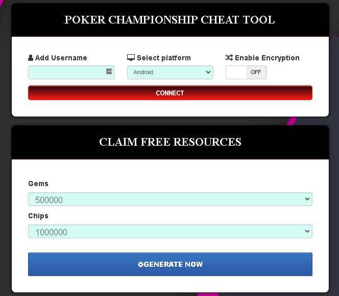 Poker Championship hack tool